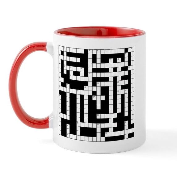 CafePress - Crossword Puzzle Mug - 11 oz Ceramic Mug - Novelty Coffee Tea Cup