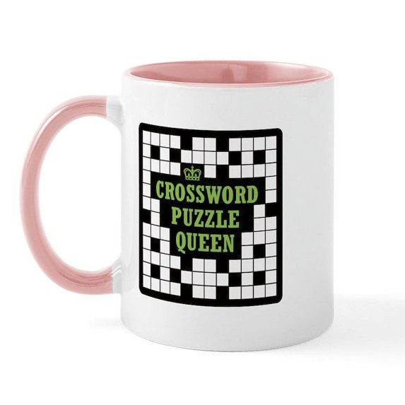 CafePress - Crossword Queen Mug - 11 oz Ceramic Mug - Novelty Coffee Tea Cup