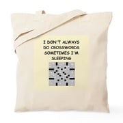 - Crosswords Tote Bag - Unisex Canvas Tote Bag, Beige, 1-Piece