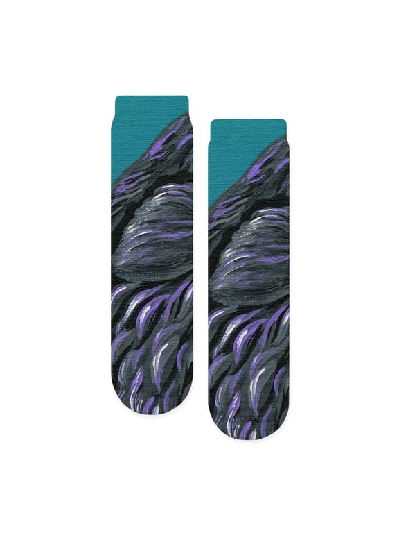 - Crow Raven Bird - Unisex Novelty Printed Crew Adult Socks