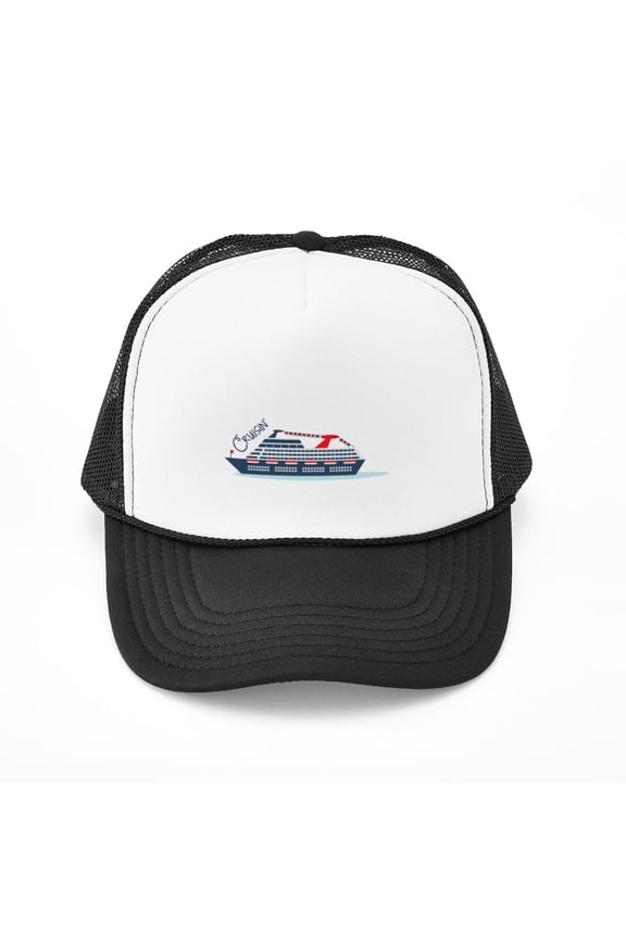 - Cruisin - Adjustable Unisex Printed Trucker Hat with Mesh Back