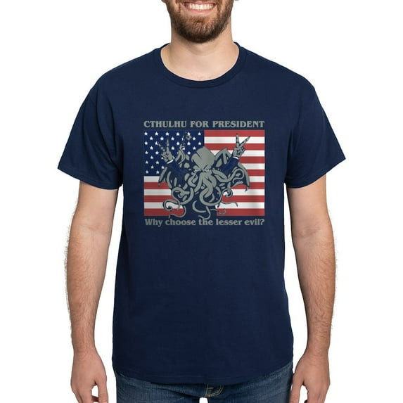 CafePress - Cthulhu For President Dark T Shirt - Men's Classic Graphic Cotton T-Shirt