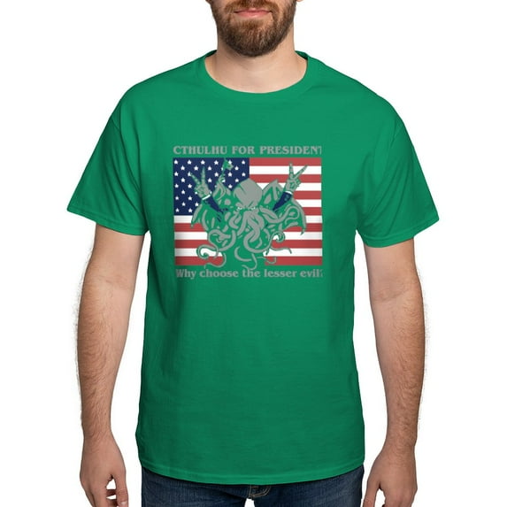 CafePress - Cthulhu For President Dark T Shirt - Men's Classic Graphic Cotton T-Shirt