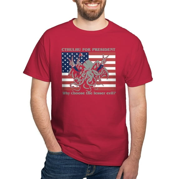 CafePress - Cthulhu For President Dark T Shirt - Men's Classic Graphic Cotton T-Shirt