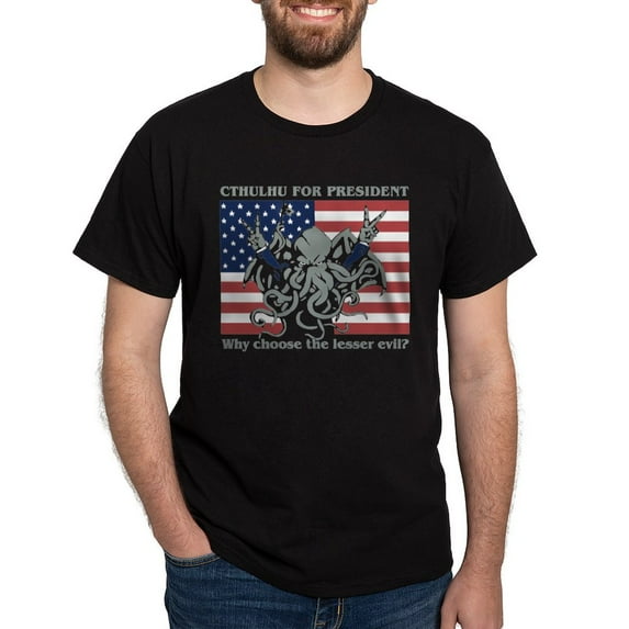 CafePress - Cthulhu For President Dark T Shirt - Men's Classic Graphic Cotton T-Shirt