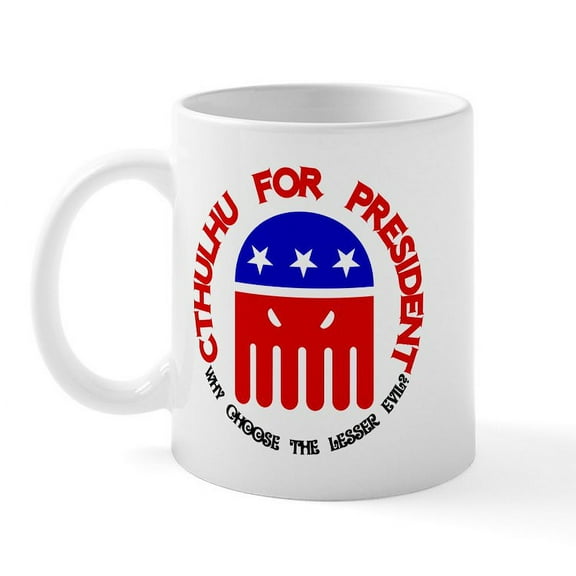 CafePress - Cthulhu For President Mug - 11 oz Ceramic Mug - Novelty Coffee Tea Cup