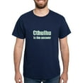 thumbnail image 1 of CafePress - Cthulhu Is The Answer Dark T Shirt - Men's Classic Graphic Cotton T-Shirt, 1 of 4
