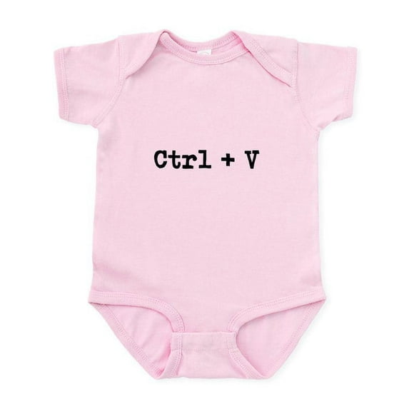 CafePress - Ctrl + V Body Suit - Baby Light Bodysuit, Size Newborn - 24 Months