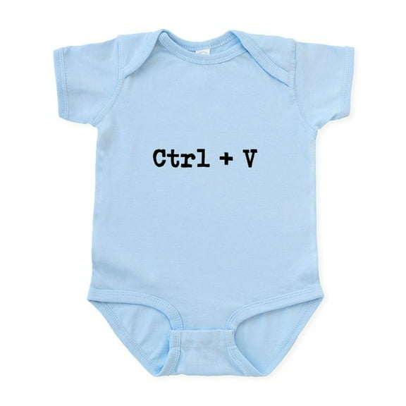 CafePress - Ctrl + V Body Suit - Baby Light Bodysuit, Size Newborn - 24 Months