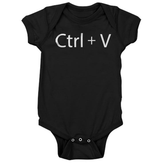 CafePress - Ctrl + V - Cute Infant Bodysuit Baby Romper