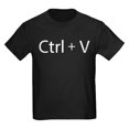thumbnail image 1 of CafePress - Ctrl + V Kids Dark T Shirt - Dark T-Shirt Kids XS-XL, 1 of 4