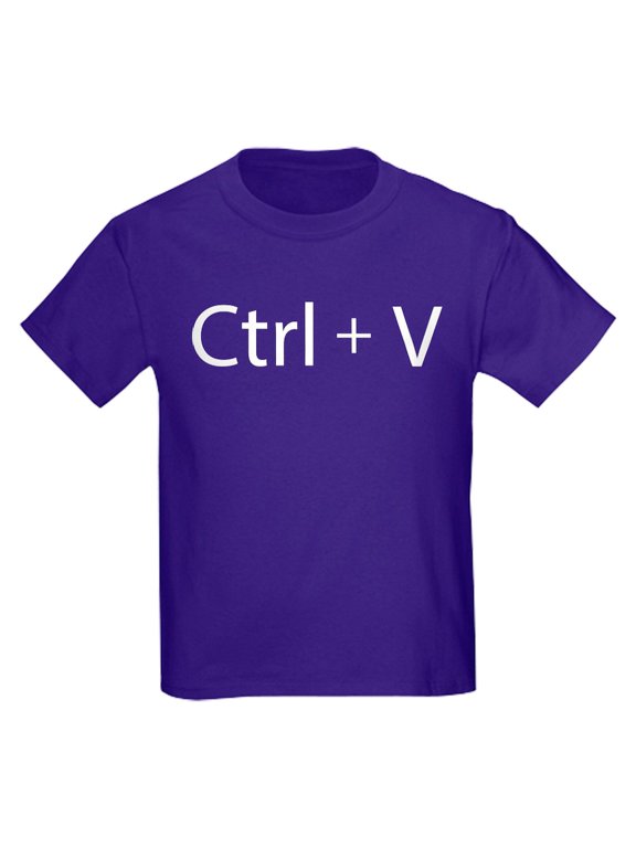 - Ctrl + V Kids Dark T Shirt - Dark T-Shirt Kids XS-XL