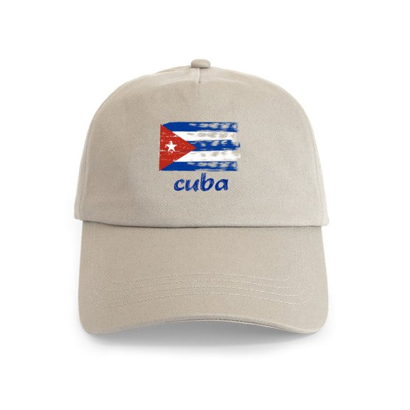 CafePress - Cuba Cap - Adjustable 100% Brushed Unisex Casual Cotton Baseball Cap, Beige, 1