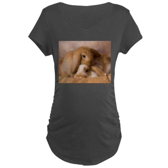 CafePress - Cuddle Bunnies Maternity Dark T Shirt - Maternity Dark T-Shirt