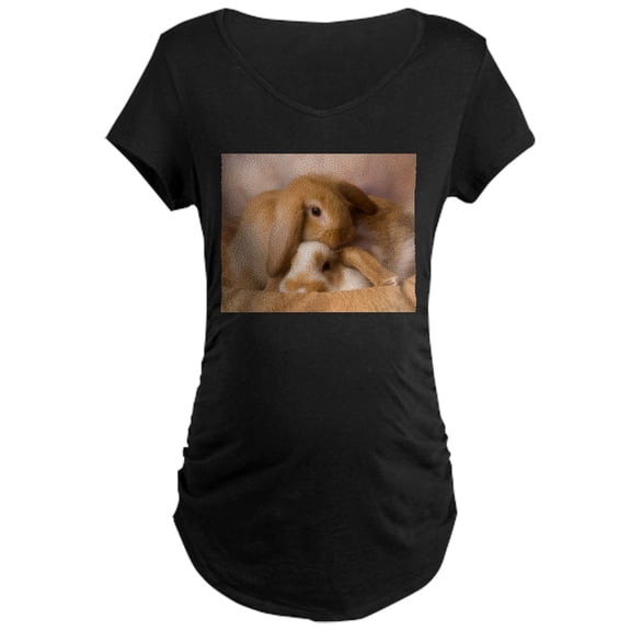 CafePress - Cuddle Bunnies Maternity Dark T Shirt - Maternity Dark T-Shirt