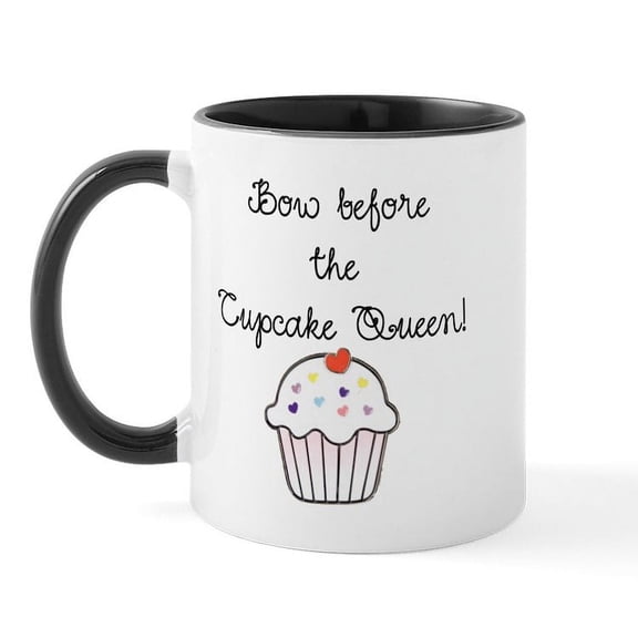 CafePress - Cupcake Queen Mug - 11 oz Ceramic Mug - Novelty Coffee Tea Cup
