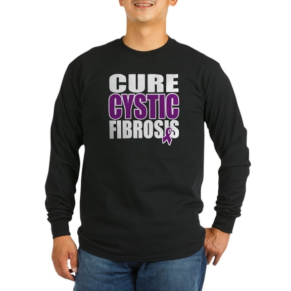 CafePress - Cure Cystic Fibrosis Long Sleeve Dark T Shirt - Long Sleeve Dark T-Shirt
