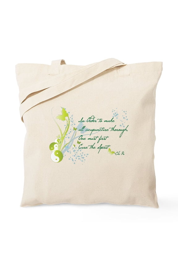 - Cure The Spirit Quote Tote Bag - Unisex Canvas Tote Bag, Beige, 1-Piece