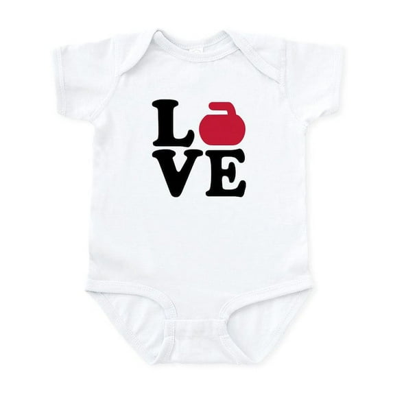 CafePress - Curling Love Stone Infant Bodysuit - Baby Light Bodysuit, Size Newborn - 24 Months