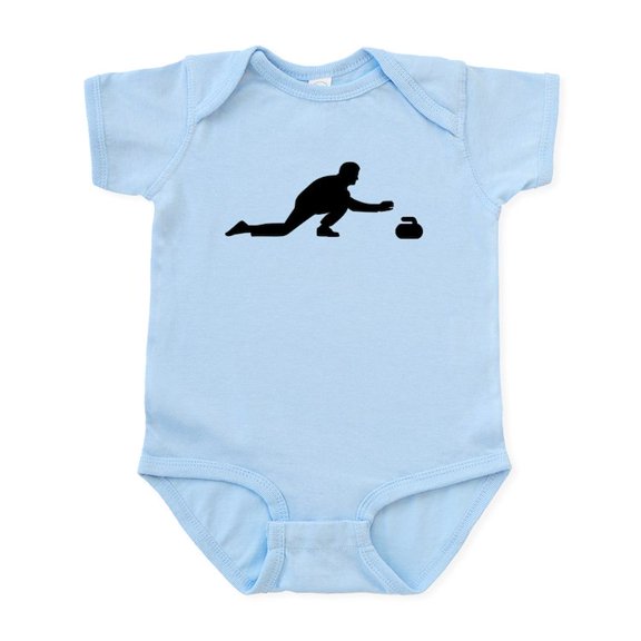 CafePress - Curling Player Infant Bodysuit - Baby Light Bodysuit, Size Newborn - 24 Months