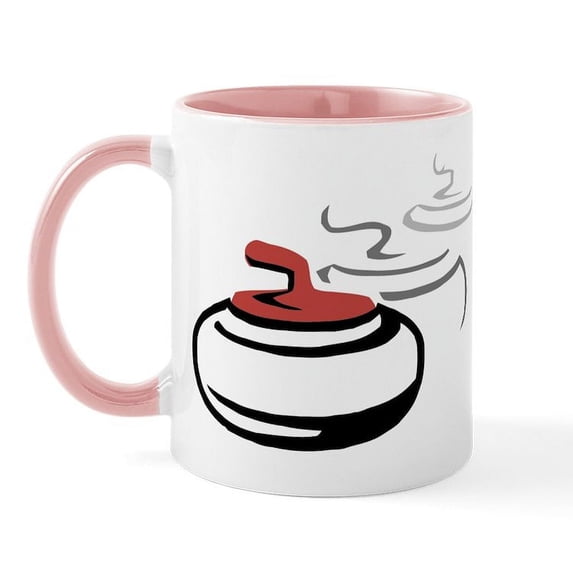 CafePress - Curling Stone Mug Mugs - 11 oz Ceramic Mug - Novelty Coffee Tea Cup