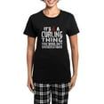 thumbnail image 1 of CafePress - Curling Thing Women's Dark Pajamas - Women's Short Sleeve Print T-Shirt and Pants Dark Cotton Pajama Set, 1 of 7
