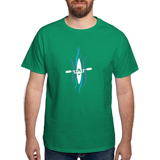 CafePress - Current Kayak Dark T Shirt - Men's Classic Cotton T-Shirts