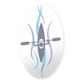 thumbnail image 1 of CafePress - Current Kayak - Sticker (Oval), 1 of 1