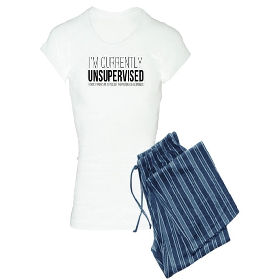CafePress - Currently Unsupervised - Women's Light Pajamas