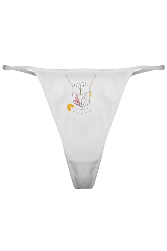 - Customizable Fortune Cookie Chines Classic Thong - Women's Novelty Thong Panties Underwear
