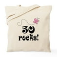 thumbnail image 1 of CafePress - Cute 50 Rocks 50Th Birthday Tote Bag - Unisex Canvas Tote Bag, Beige, 1-Piece, 1 of 8