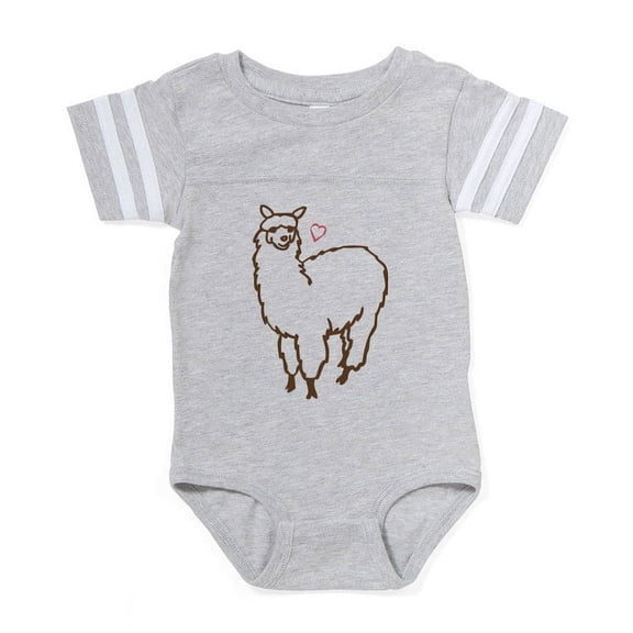 CafePress - Cute Alpaca - Cute Infant Baby Football Bodysuit