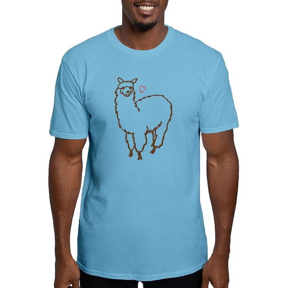 CafePress - Cute Alpaca Fitted T Shirt - Fitted T-Shirt, Vintage Fit Soft Cotton Tee