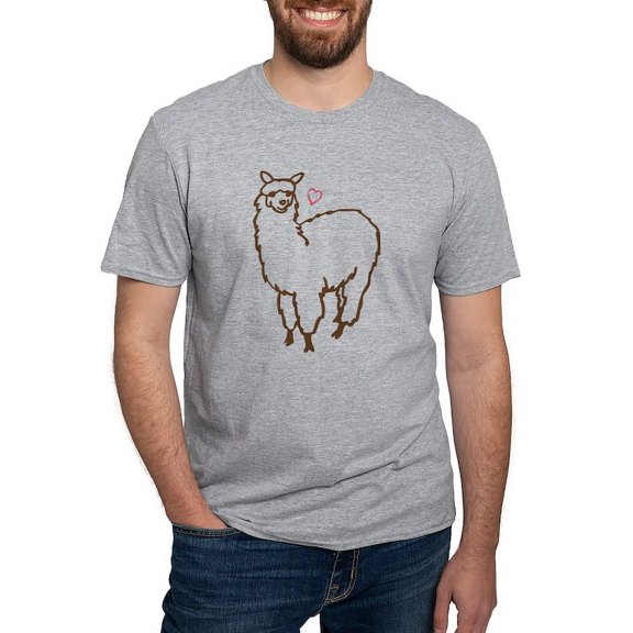CafePress - Cute Alpaca Fitted T Shirt - Fitted T-Shirt, Vintage Fit Soft Cotton Tee
