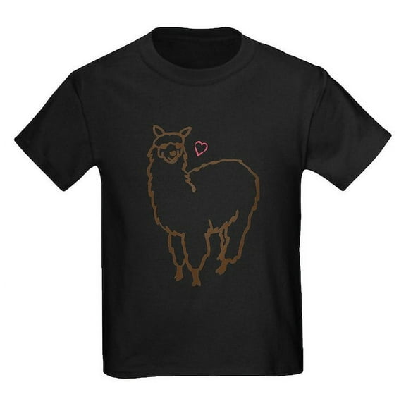 CafePress - Cute Alpaca Kids Dark T Shirt - Dark T-Shirt Kids XS-XL