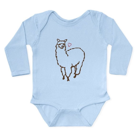 CafePress - Cute Alpaca Long Sleeve Infant Bodysuit - Long Sleeve Cotton Baby Bodysuit