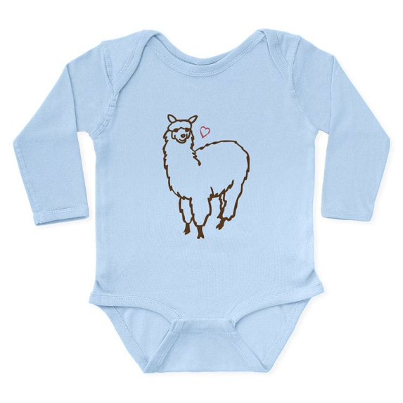 CafePress - Cute Alpaca Long Sleeve Infant Bodysuit - Long Sleeve Cotton Baby Bodysuit