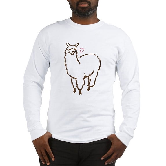 CafePress - Cute Alpaca Long Sleeve T Shirt - Unisex Cotton Long Sleeve T-Shirt