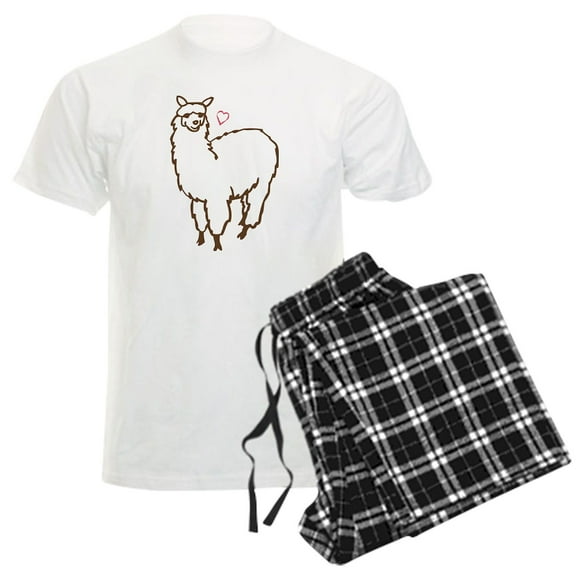 CafePress - Cute Alpaca Men's Light Pajamas - Men's Light Loose Fit Cotton Pajama Set