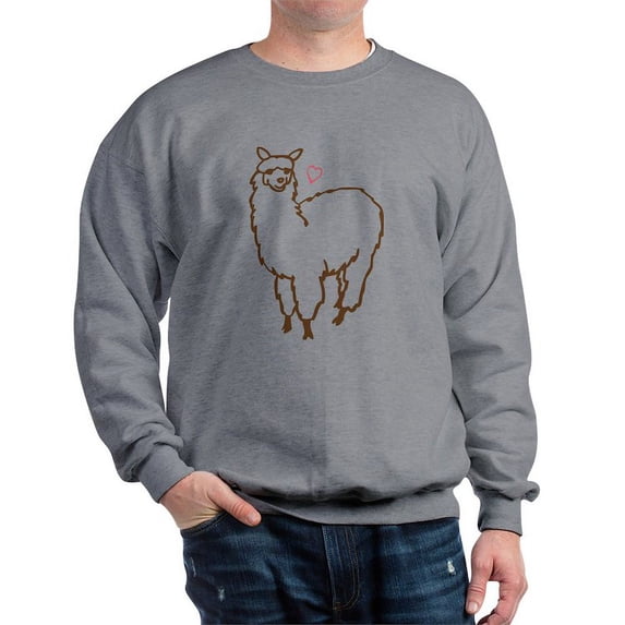 CafePress - Cute Alpaca Sweatshirt - Crew Neck Sweatshirt