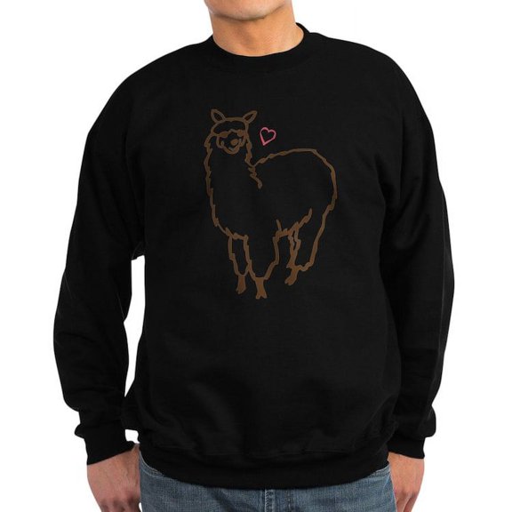 CafePress - Cute Alpaca Sweatshirt (Dark) - Classic Crew Neck Sweatshirt