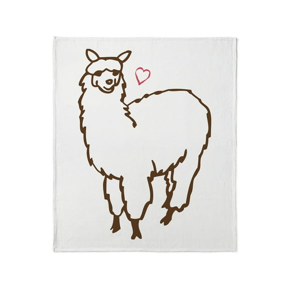 CafePress - Cute Alpaca Throw Blanket - Soft Fleece Throw Blanket, 50"x60" for All Ages