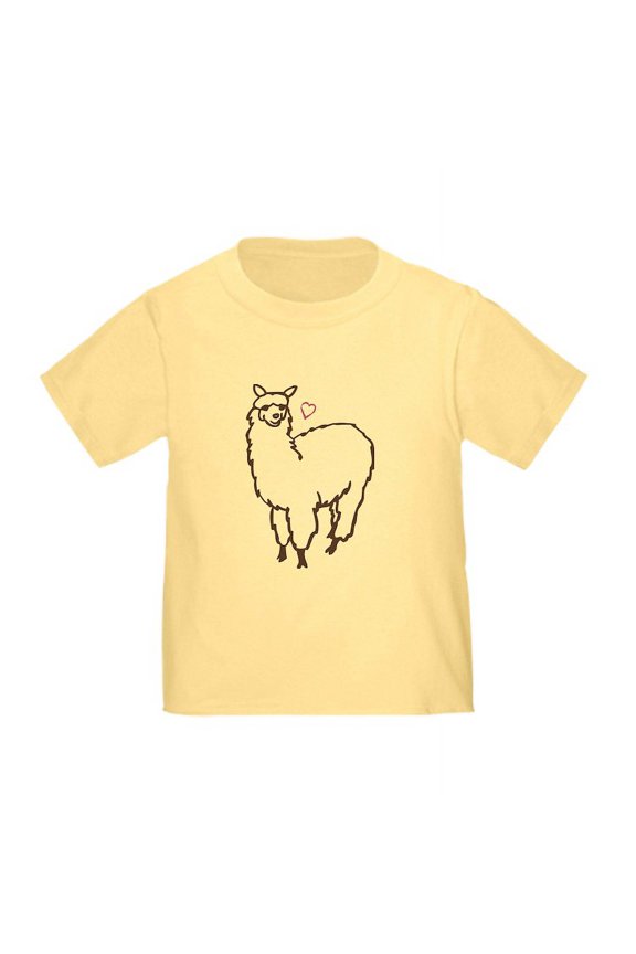 - Cute Alpaca Toddler T Shirt - Cute Toddler T-Shirt, 100% Cotton