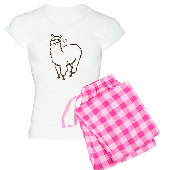 CafePress - Cute Alpaca - Women's Light Pajamas