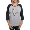 thumbnail image 1 of CafePress - Cute Alpaca - Womens Baseball Tee, 1 of 4