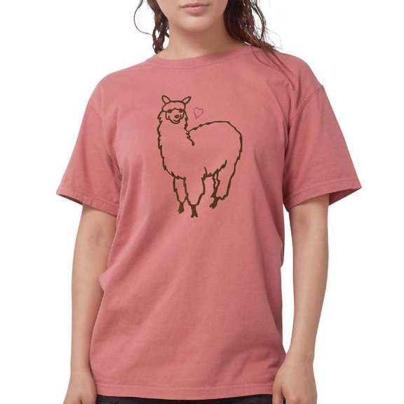 CafePress - Cute Alpaca Womens Comfort Colors Shirt - Womens Comfort Colors® Shirt