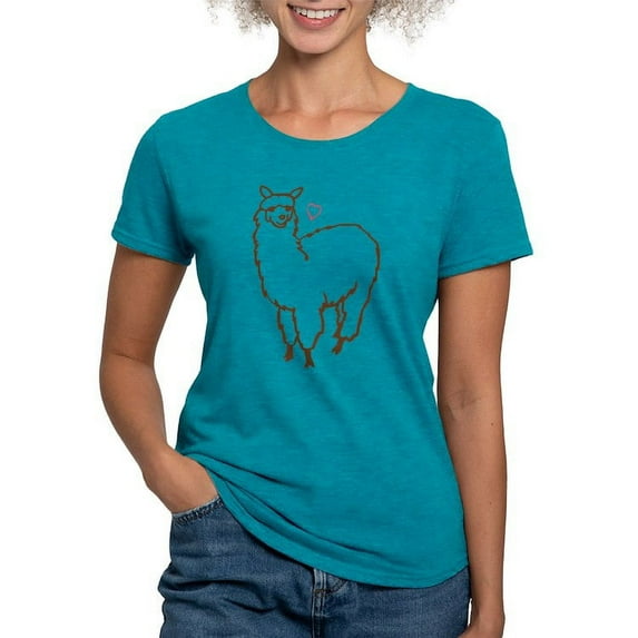 CafePress - Cute Alpaca Womens Tri Blend T Shirt - Womens Tri-blend T-Shirt