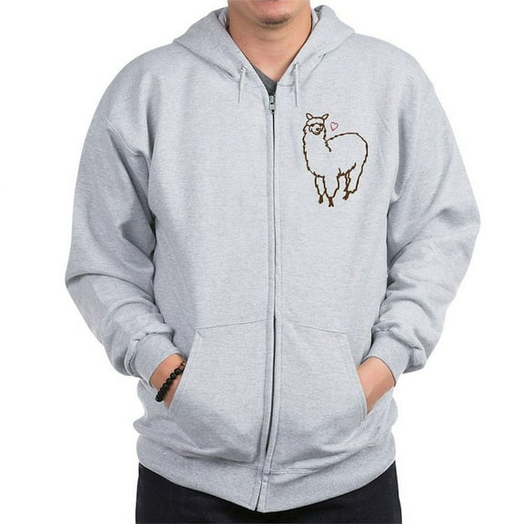 CafePress - Cute Alpaca Zip Hoodie - Zip Hoodie, Classic Hooded Sweatshirt with Metal Zipper