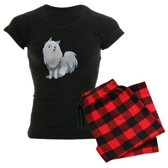 CafePress - Cute American Eskimo - Women's Dark Pajamas