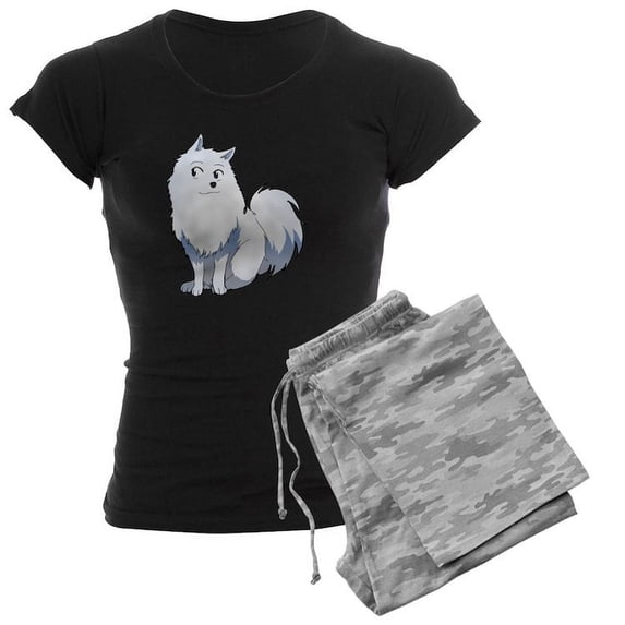 CafePress - Cute American Eskimo - Women's Dark Pajamas